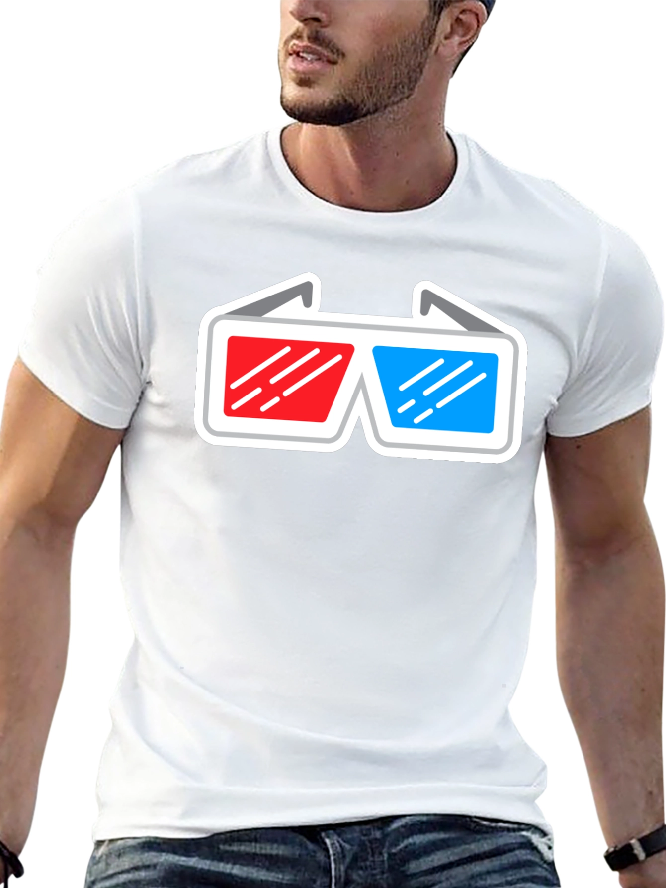 3D Glasses Graphic T-Shirt