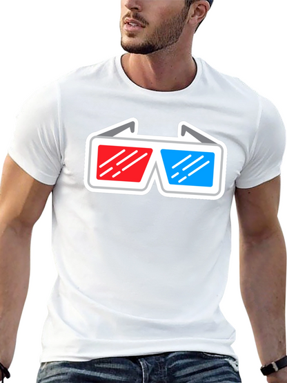 3D Glasses Graphic T-Shirt
