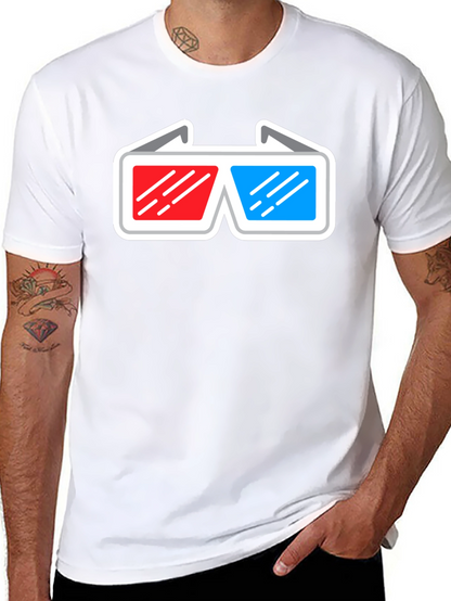 3D Glasses Graphic T-Shirt