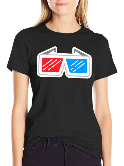 3D Glasses Graphic T-Shirt