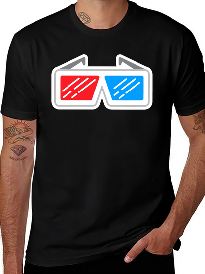 3D Glasses Graphic T-Shirt