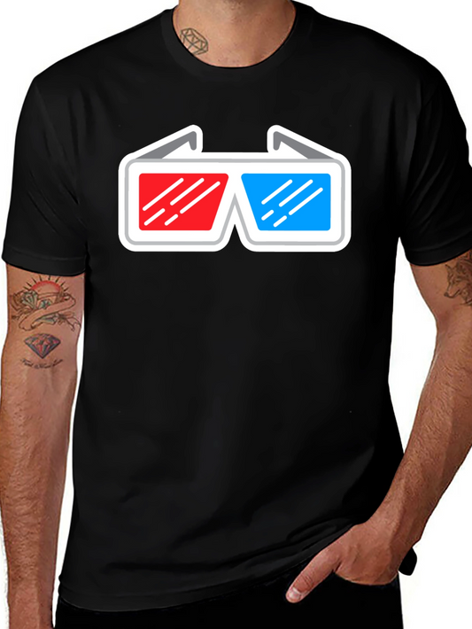 3D Glasses Graphic T-Shirt