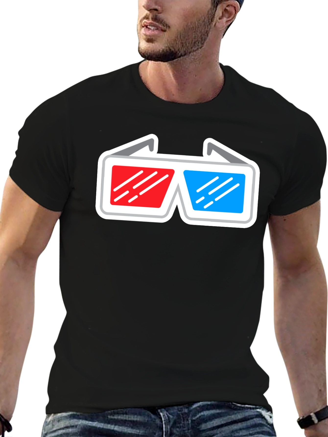 3D Glasses Graphic T-Shirt