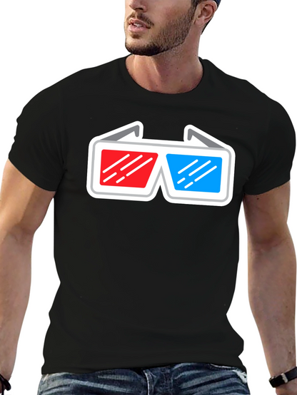 3D Glasses Graphic T-Shirt
