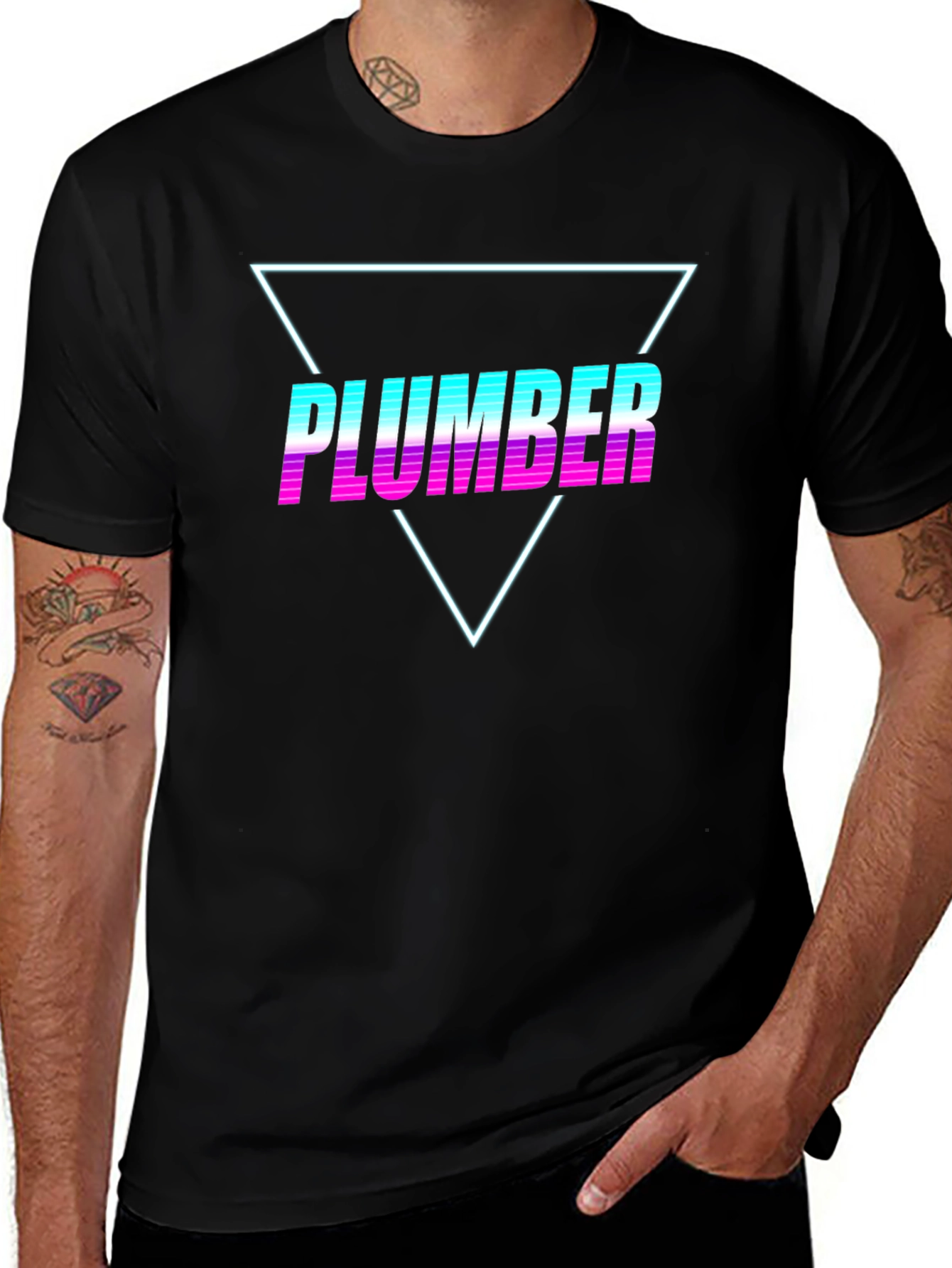 Retro Plumber T-Shirt - Vaporwave Design