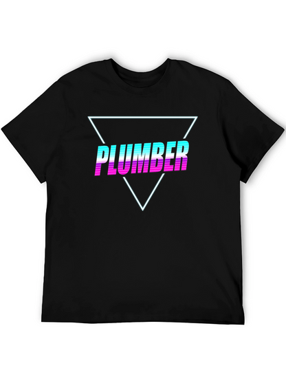Retro Plumber T-Shirt - Vaporwave Design