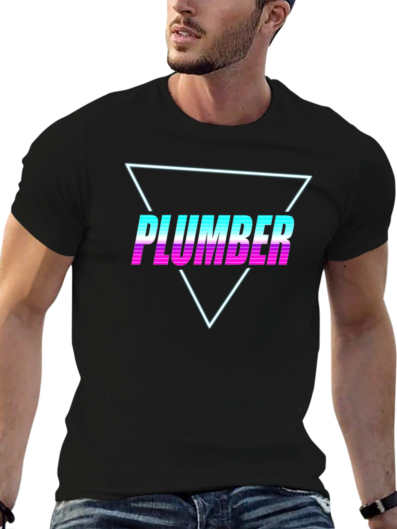 Retro Plumber T-Shirt - Vaporwave Design