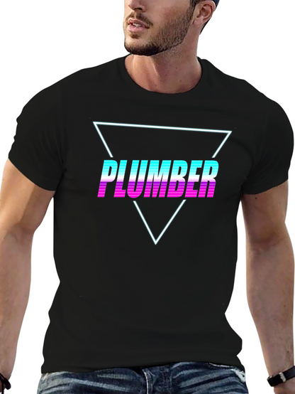 Retro Plumber T-Shirt - Vaporwave Design