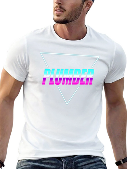 Retro Plumber T-Shirt - Vaporwave Design