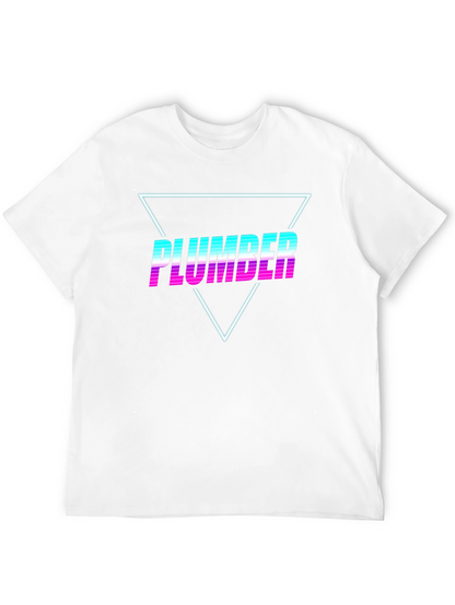 Retro Plumber T-Shirt - Vaporwave Design