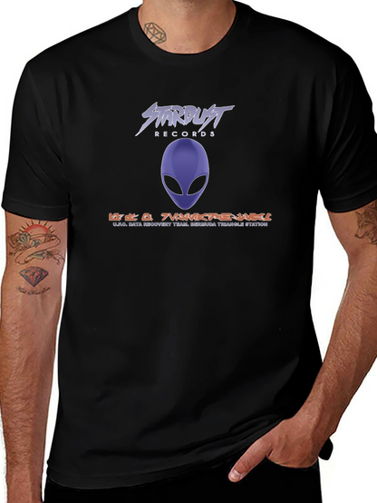Stardust Records Alien Graphic Black T-Shirt