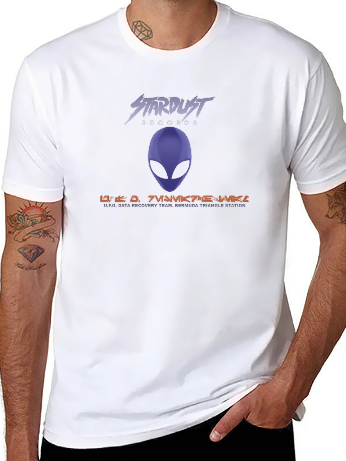 Stardust Records Alien Graphic Black T-Shirt