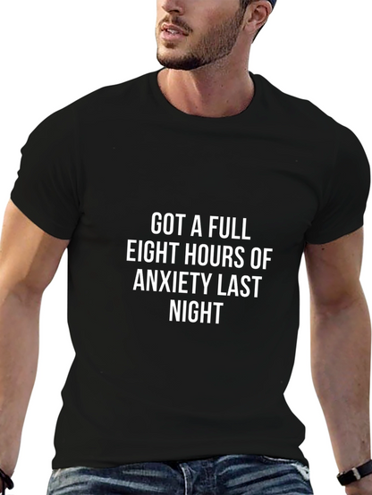 Anxiety Hours T-Shirt - Black Crew Neck Tee