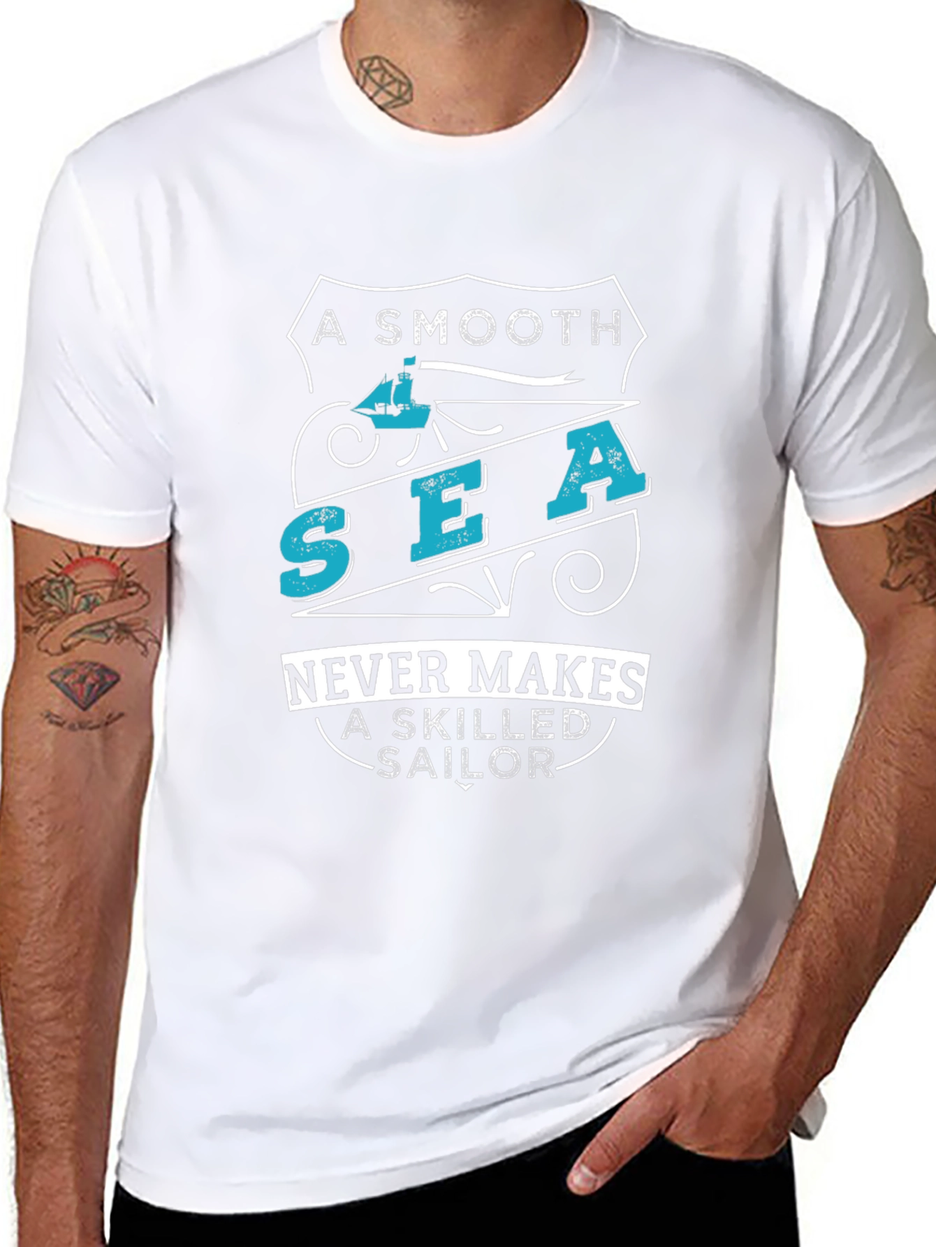 Smooth Sea Never Makes Skilled Sailor Graphic Tee
