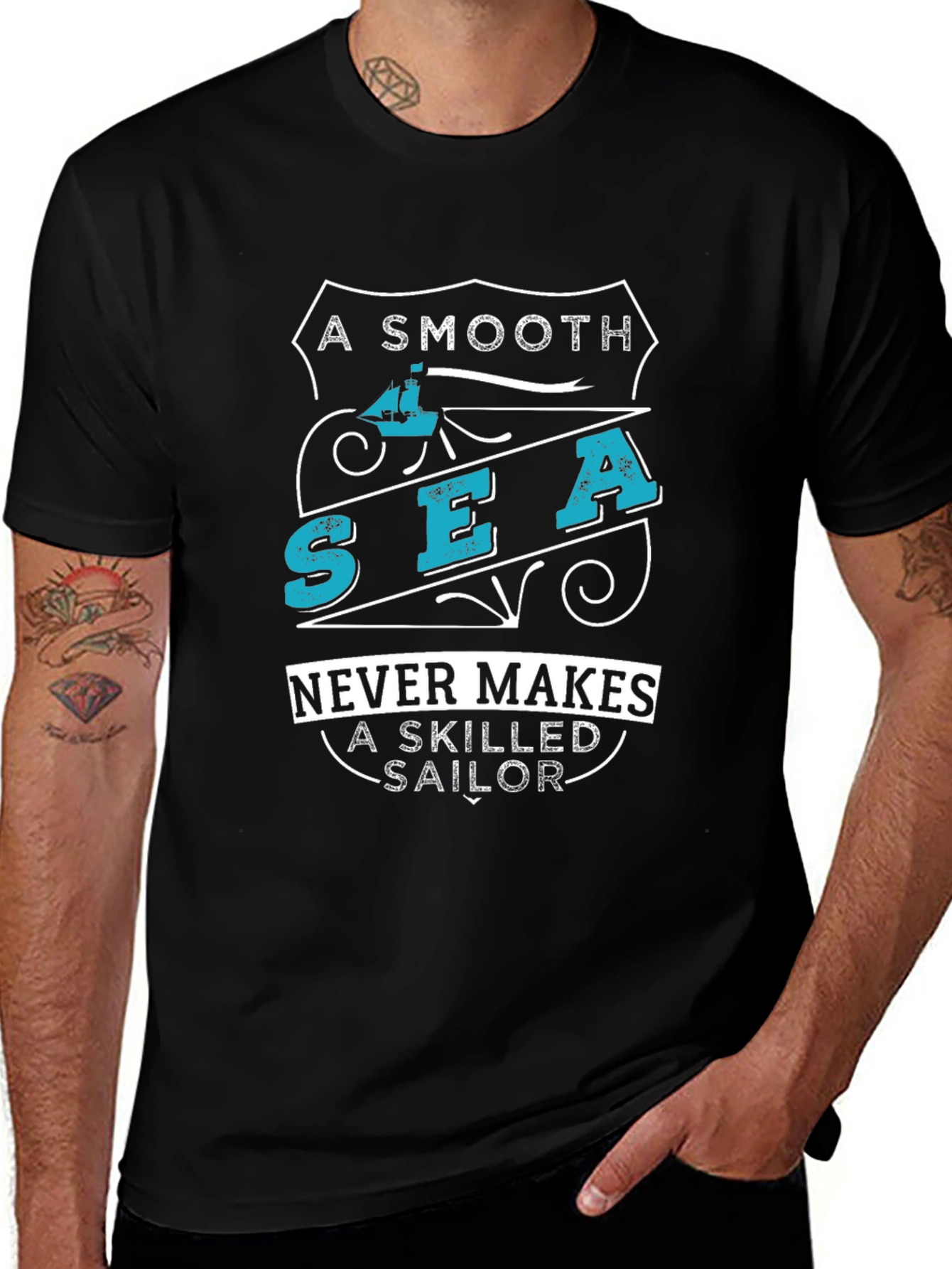 Smooth Sea Never Makes Skilled Sailor Graphic Tee
