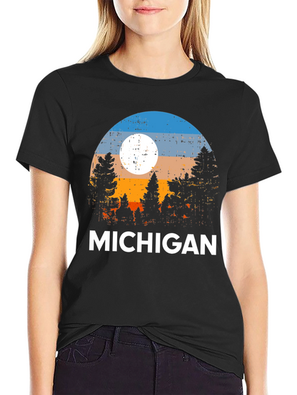 Michigan Landscape Graphic T-Shirt