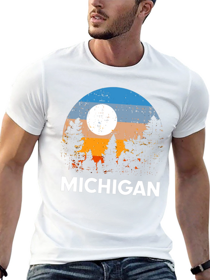 Michigan Landscape Graphic T-Shirt
