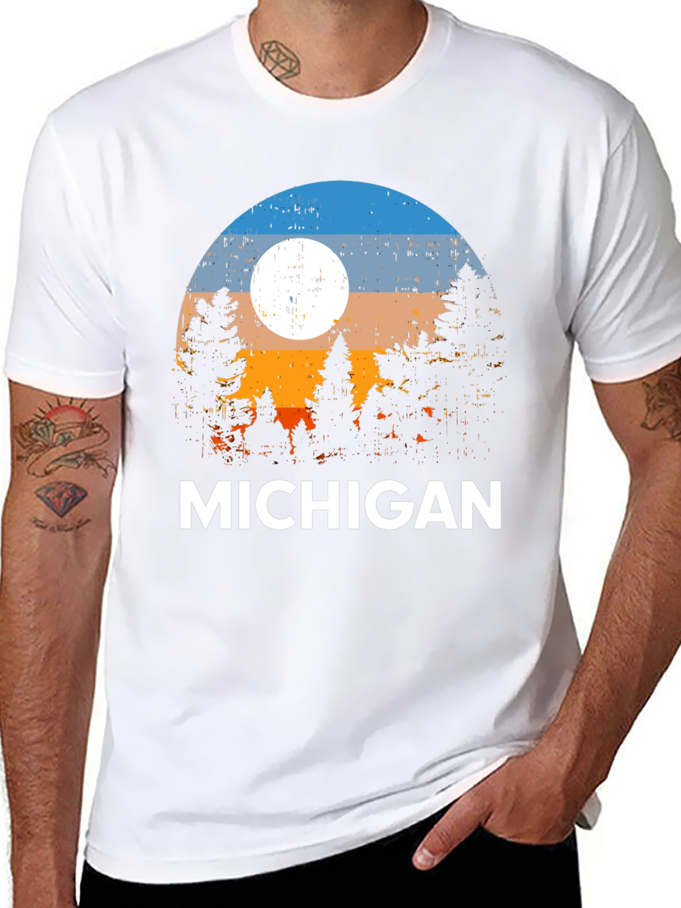 Michigan Landscape Graphic T-Shirt