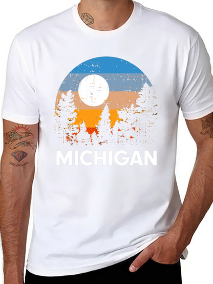 Michigan Landscape Graphic T-Shirt