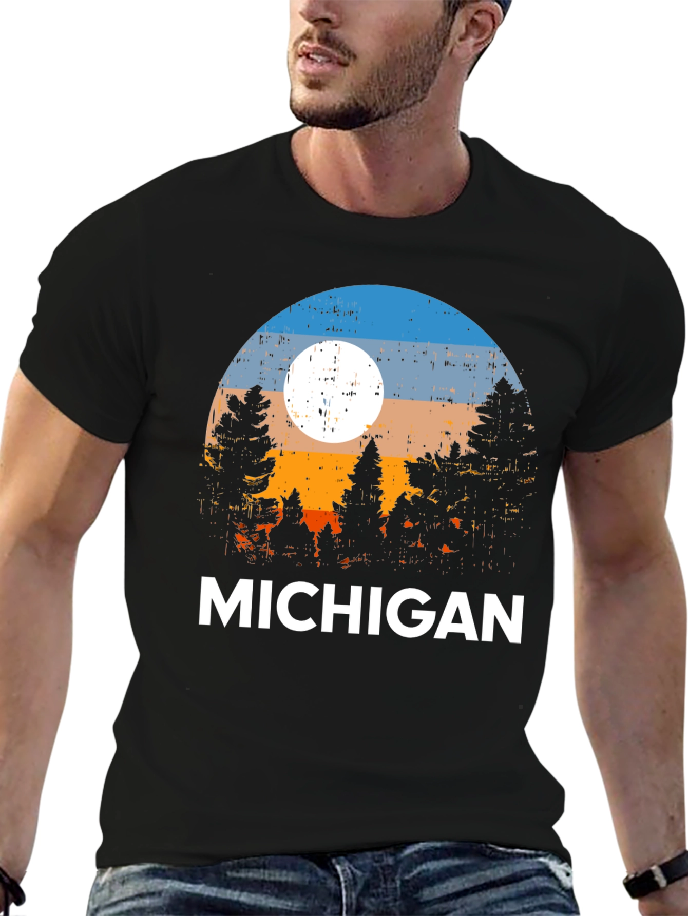 Michigan Landscape Graphic T-Shirt