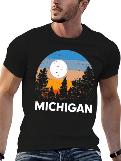 Michigan Landscape Graphic T-Shirt