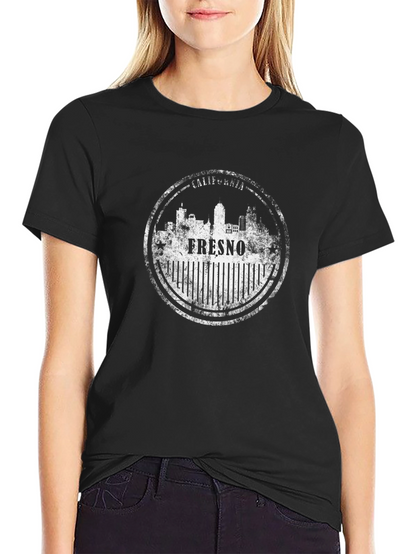 Fresno California Stamp Graphic Tee