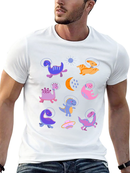 Dino Astronauts Graphic Tee - Black