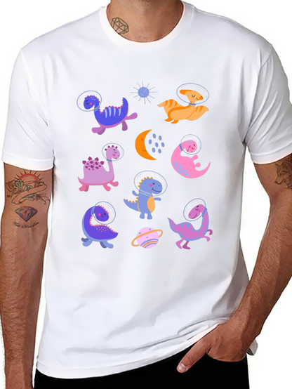 Dino Astronauts Graphic Tee - Black