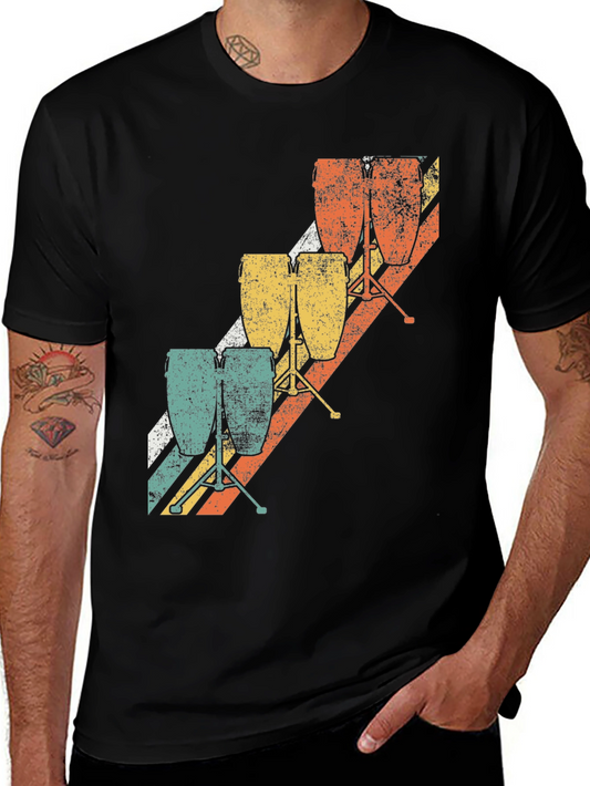 Retro Drum T-Shirt Vintage Percussion Music Tee