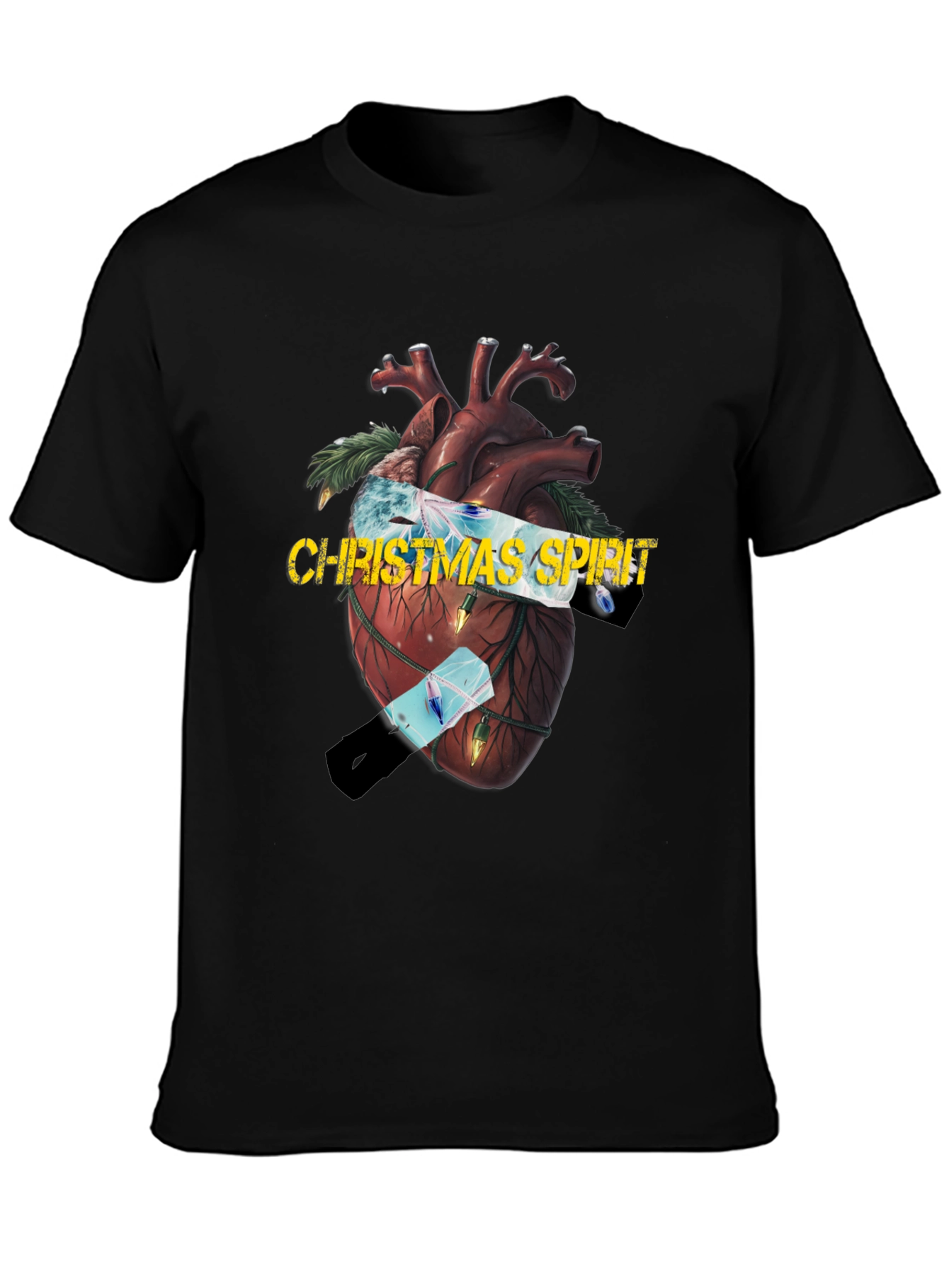 Christmas Spirit Heart Graphic Tee