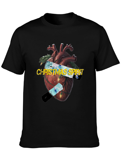 Christmas Spirit Heart Graphic Tee