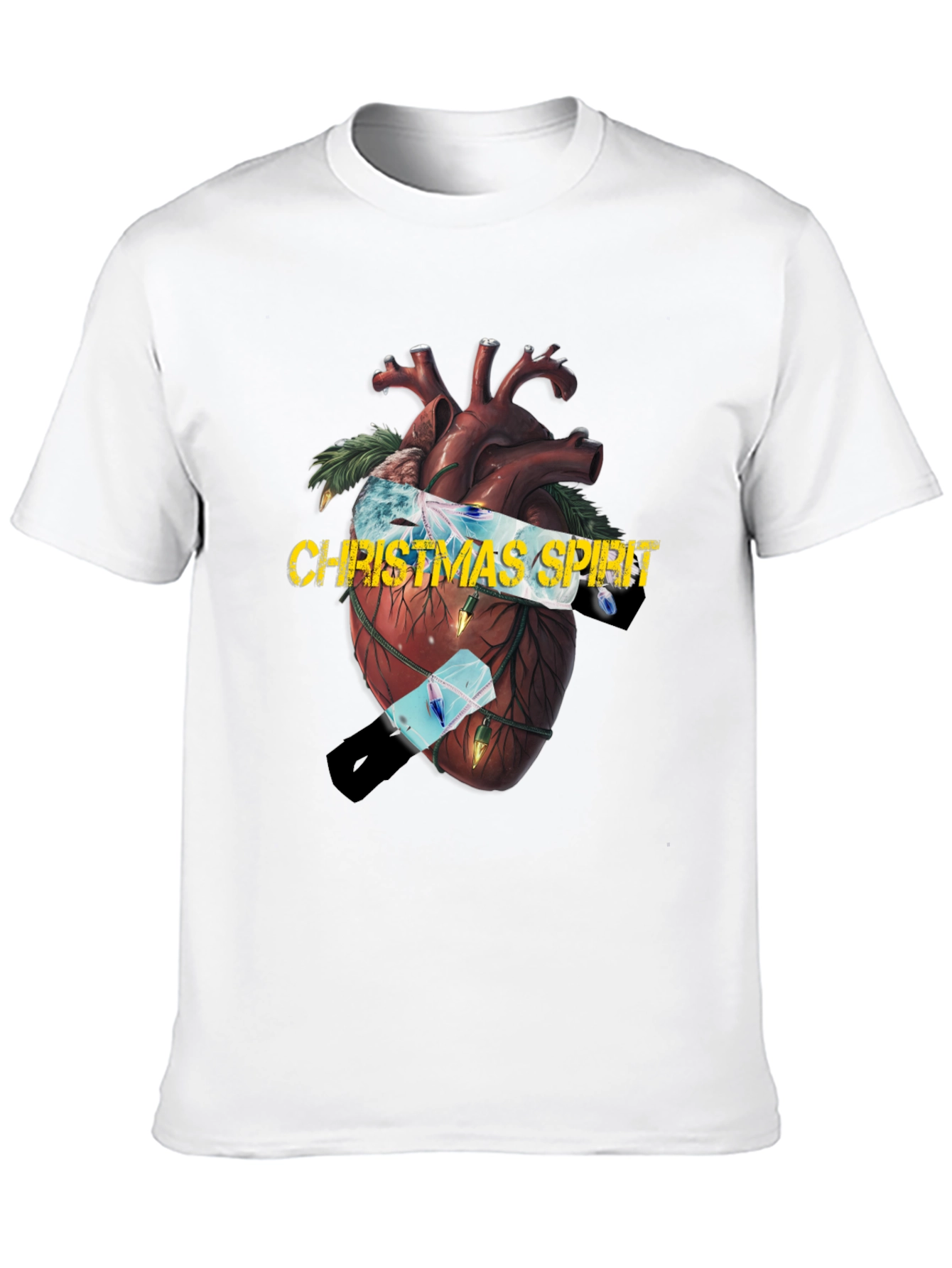 Christmas Spirit Heart Graphic Tee