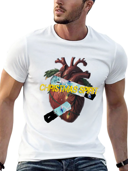 Christmas Spirit Heart Graphic Tee