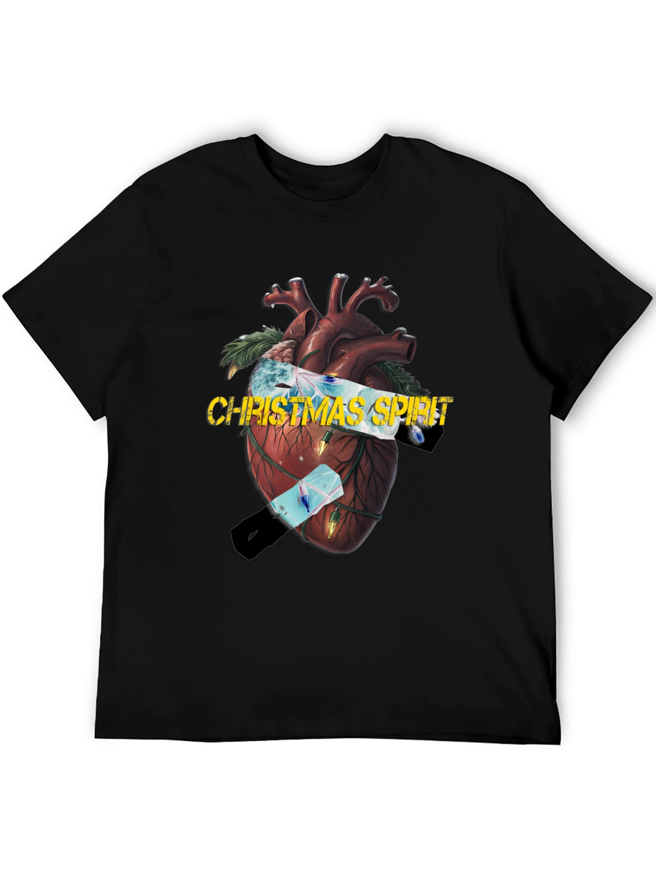 Christmas Spirit Heart Graphic Tee