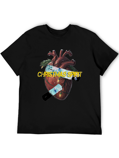 Christmas Spirit Heart Graphic Tee
