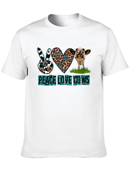 Peace Love Cows Graphic T-Shirt