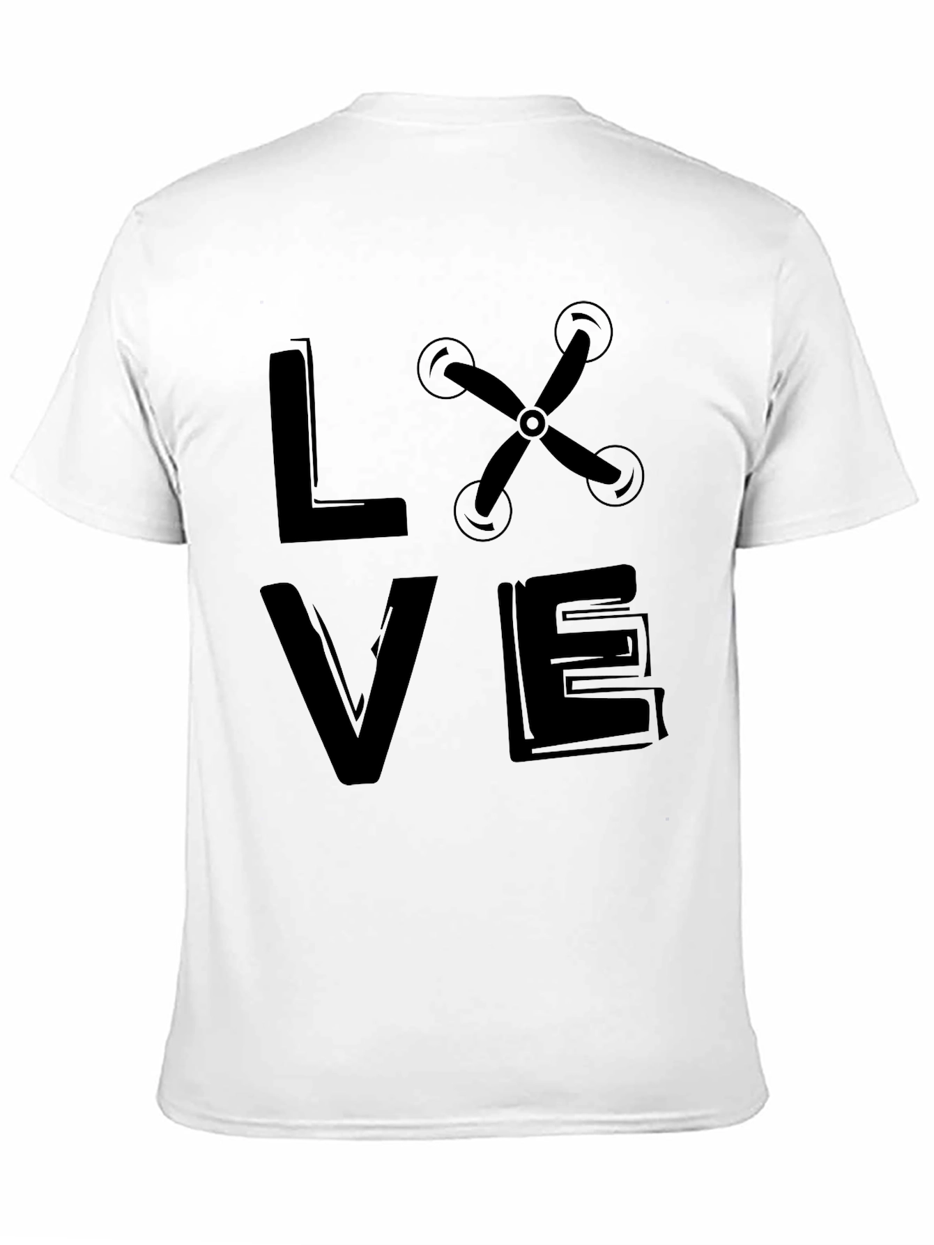 Drone Love Graphic Tee -  Black Unisex T-Shirt