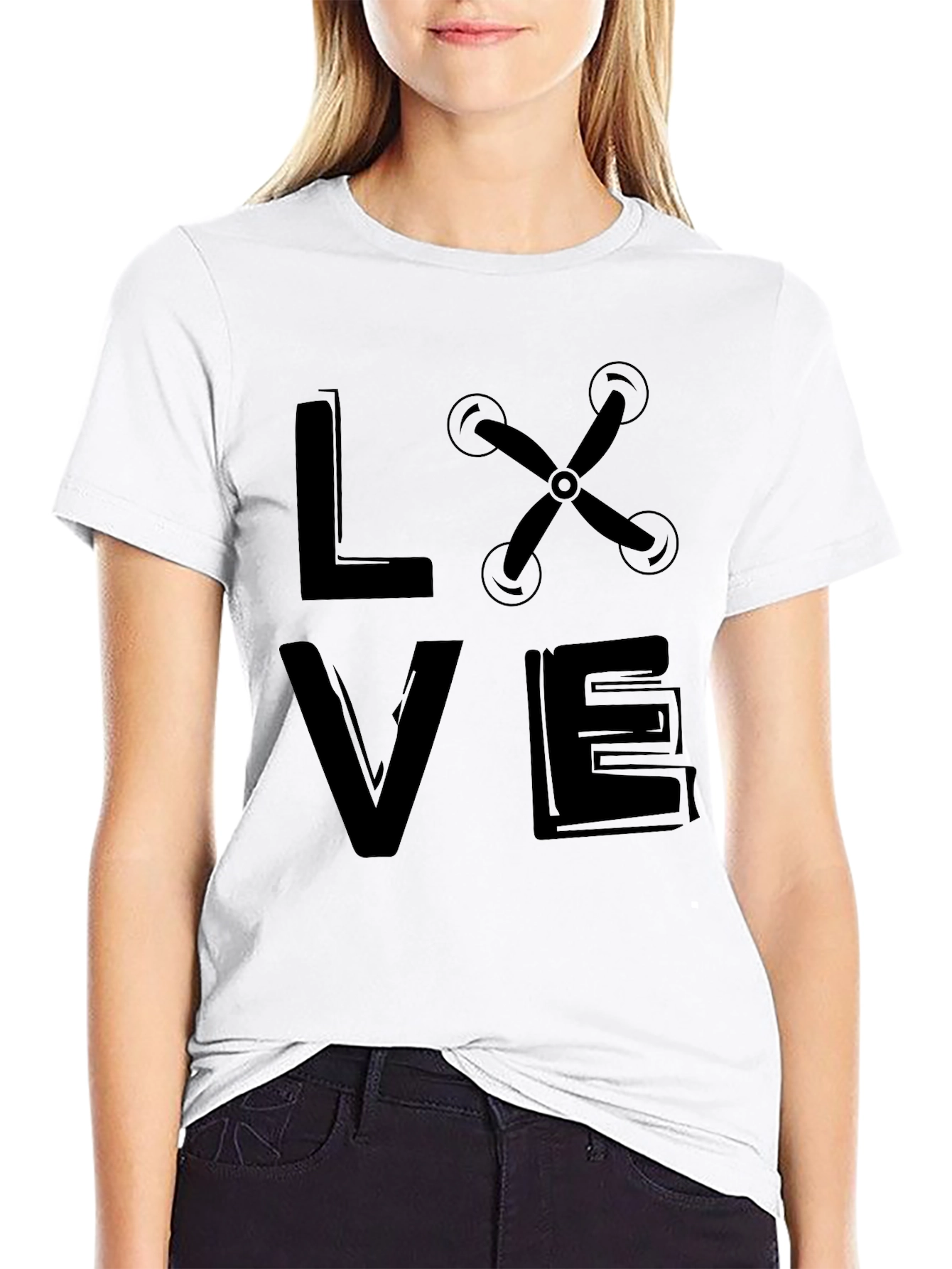 Drone Love Graphic Tee -  Black Unisex T-Shirt