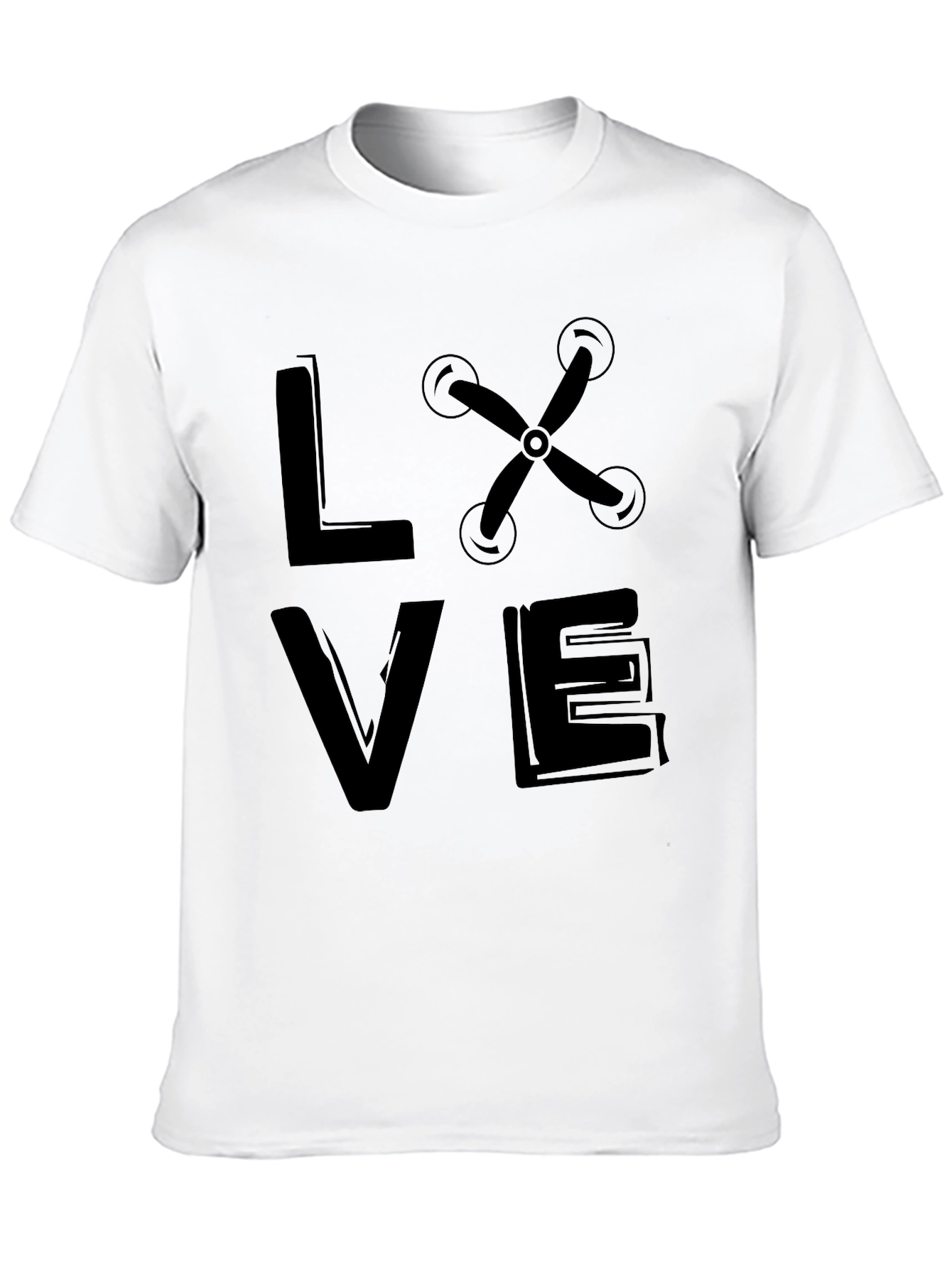 Drone Love Graphic Tee -  Black Unisex T-Shirt