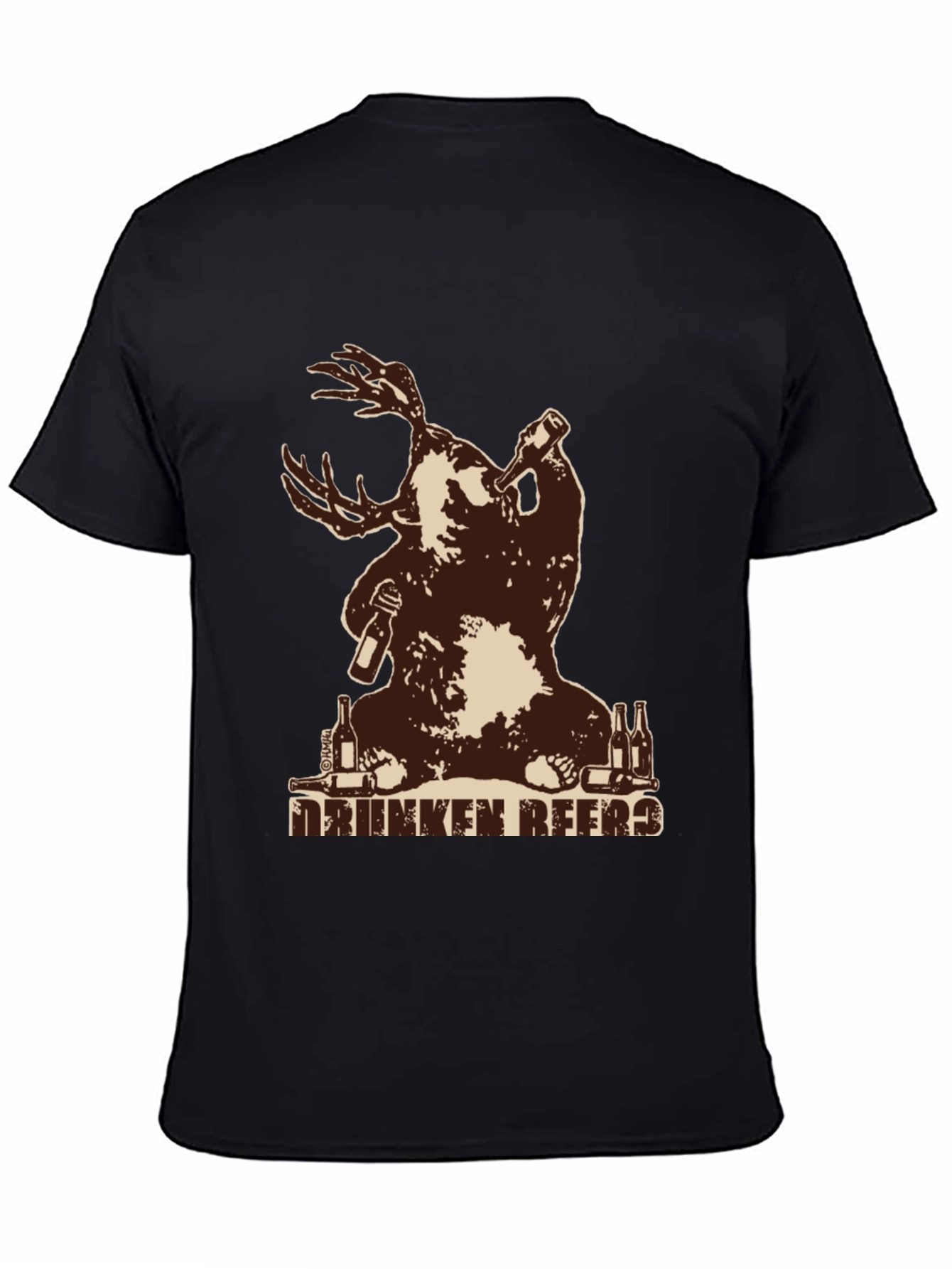 Drunken Beer Moose Graphic T-Shirt