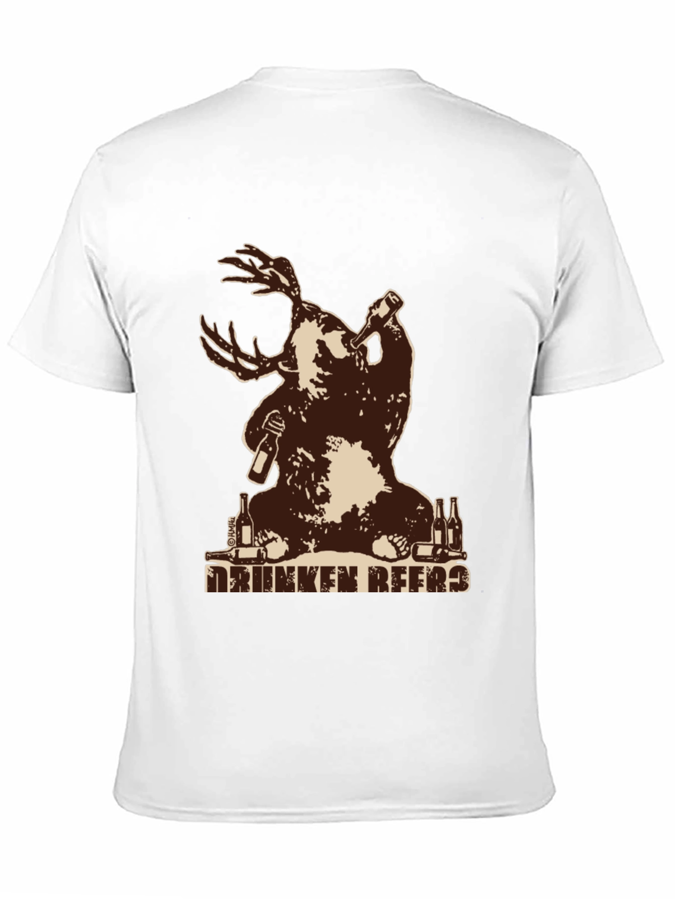 Drunken Beer Moose Graphic T-Shirt