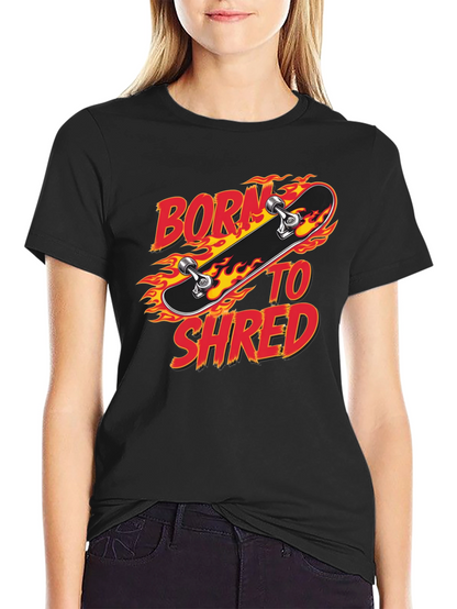 Born to Shred Skateboard Graphic T-Shirt