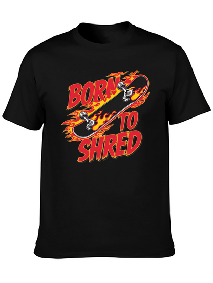 Born to Shred Skateboard Graphic T-Shirt