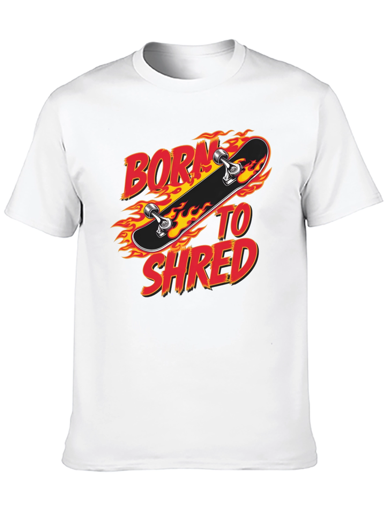 Born to Shred Skateboard Graphic T-Shirt
