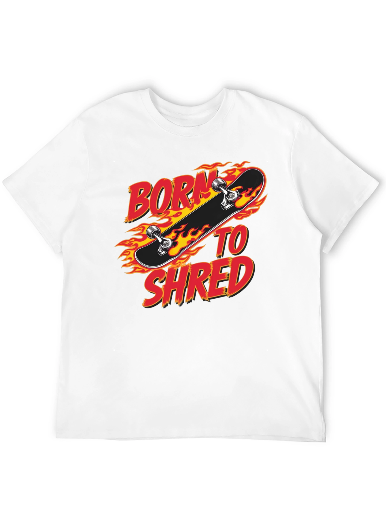 Born to Shred Skateboard Graphic T-Shirt