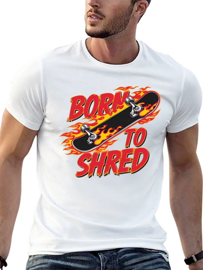 Born to Shred Skateboard Graphic T-Shirt