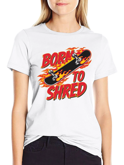 Born to Shred Skateboard Graphic T-Shirt