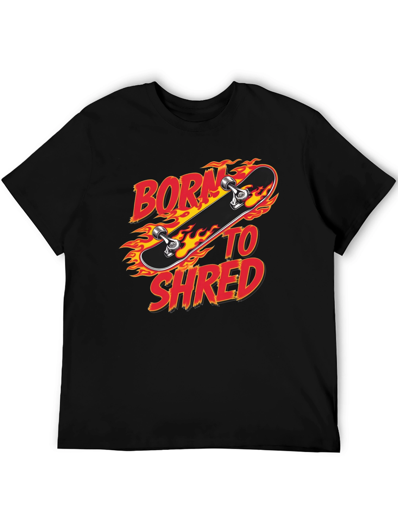 Born to Shred Skateboard Graphic T-Shirt