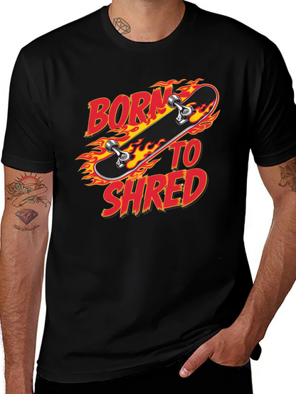Born to Shred Skateboard Graphic T-Shirt