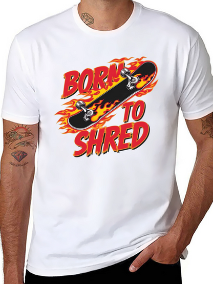Born to Shred Skateboard Graphic T-Shirt